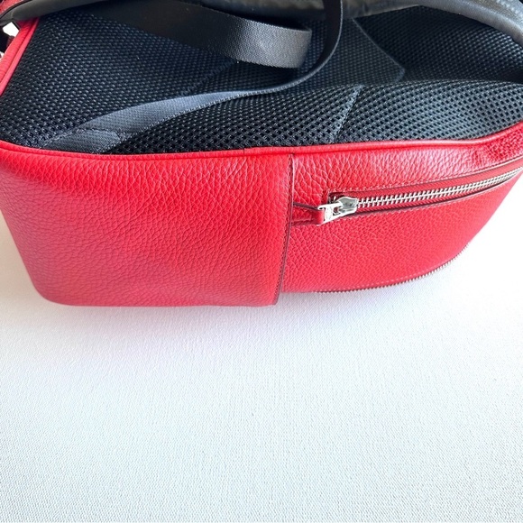 COACH Miami Red Court Pebbled Leather Backpack